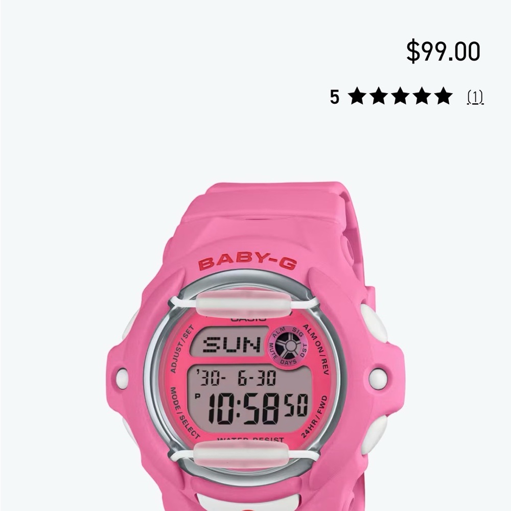 Casio Pink Digital Resin Sports Watch
